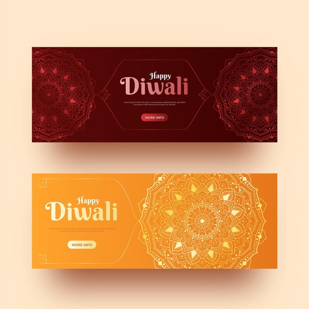 Diwali banners sjabloonontwerp