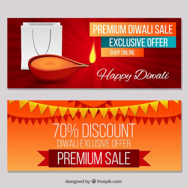 Diwali discount banners