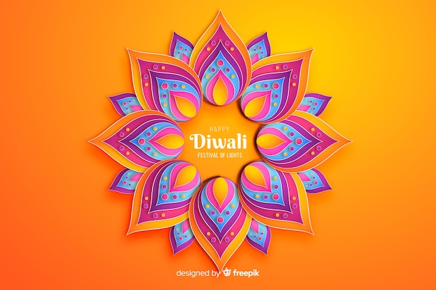 Gratis vector diwali-festival siert vieringsachtergrond