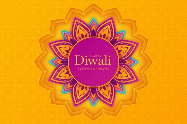 Diwali in papierstijlconcept