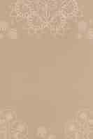 Gratis vector diwali indiase mandala bruine achtergrond vector