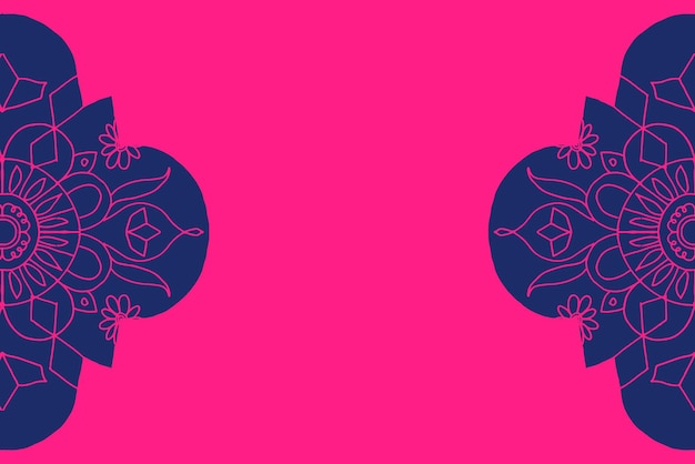 Diwali Indiase mandala roze achtergrond vector