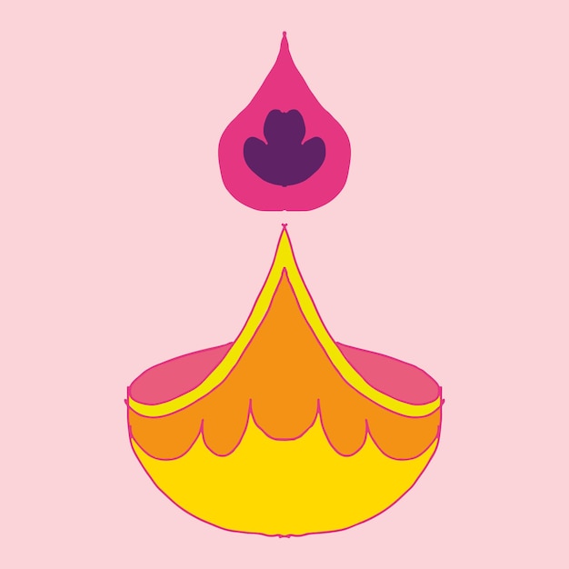 Diwali Indiase rangoli kaars vector ontwerp