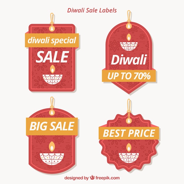 Diwali verkoop etiketten