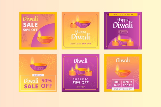 Diwali verkoop instagram posts