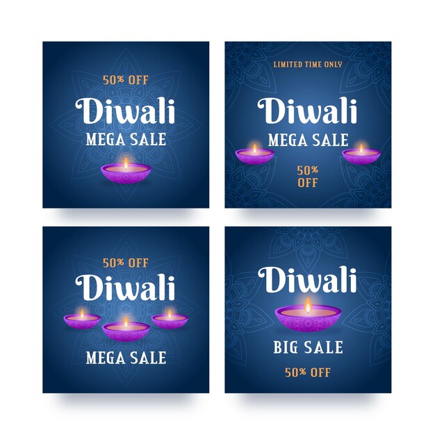 Diwali verkoop instagram postverzameling