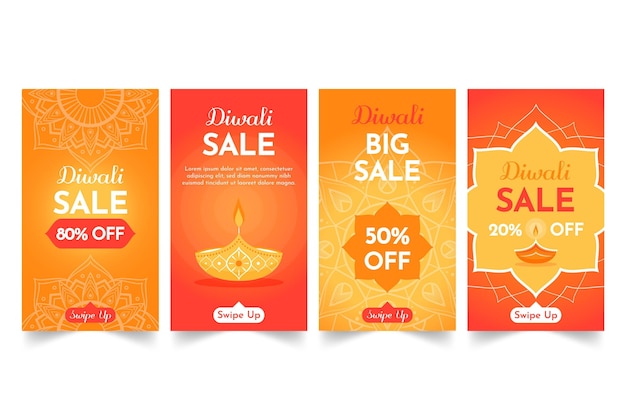 Diwali verkoop instagramverhalen