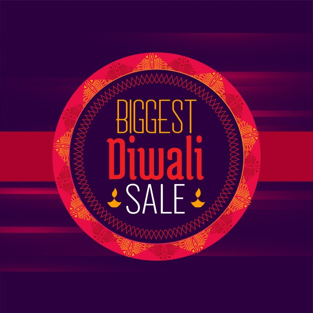 Diwali verkoop poster ontwerpsjabloon in etnische stijl