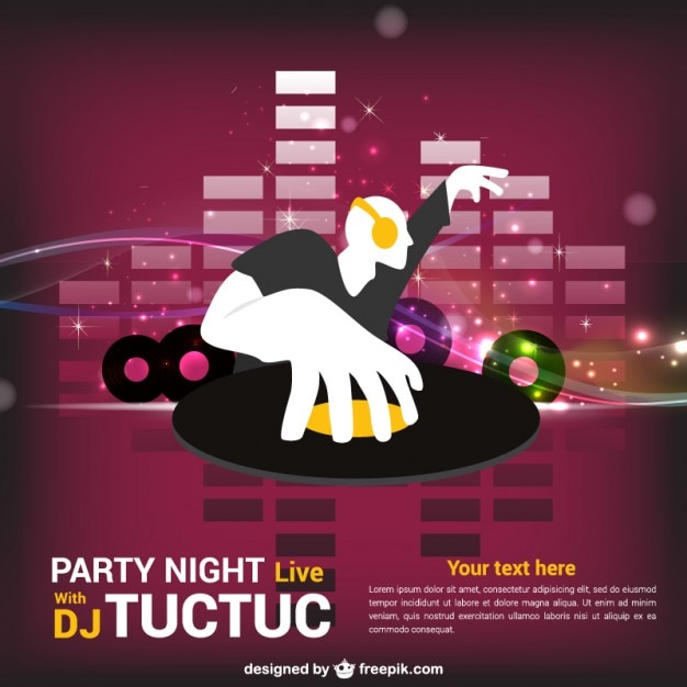 Gratis vector dj vector illustration