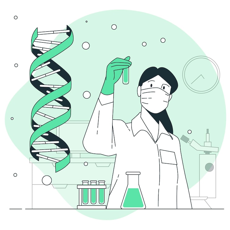 Gratis Vector dna concept illustratie