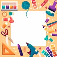 Gratis vector doe het zelf creatieve workshop kopieerruimte