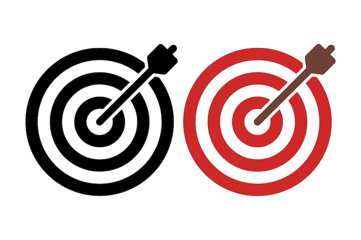 Gratis Vector doel zwart en rood