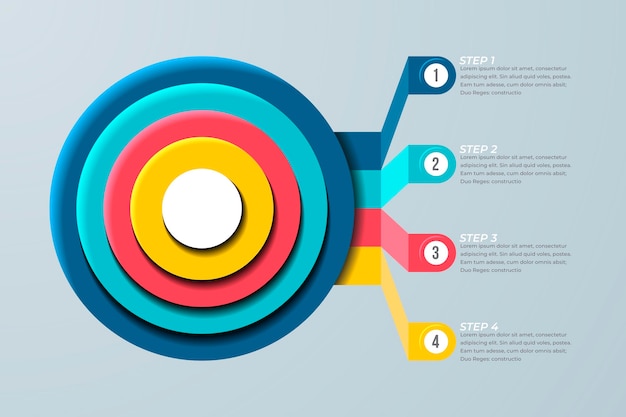 Doelen infographic bedrijfsconcept