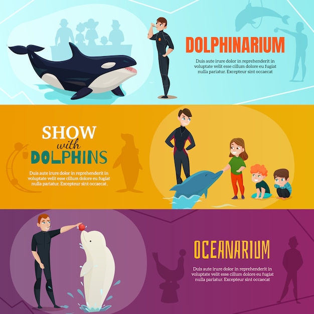 Dolfinarium show banners set