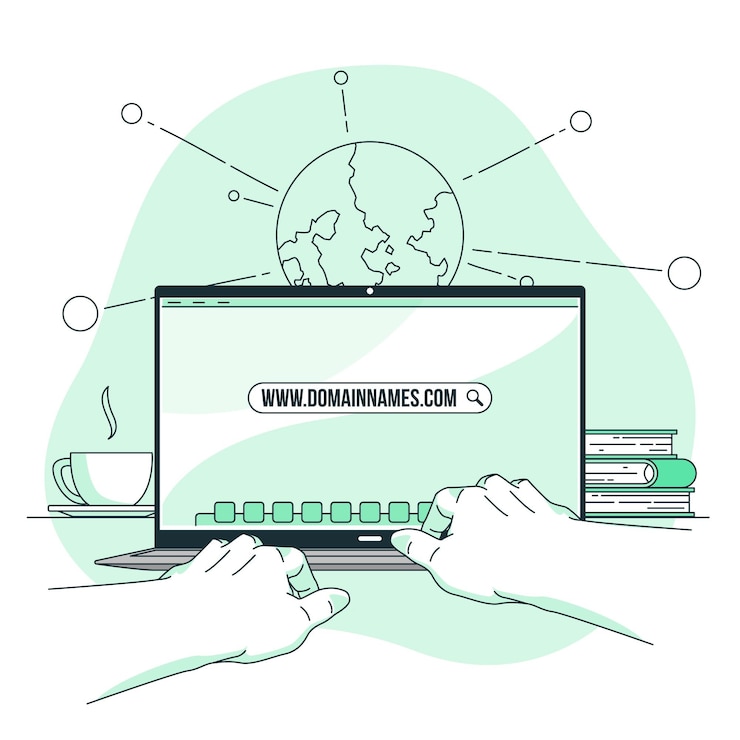 Gratis Vector domeinnamen concept illustratie
