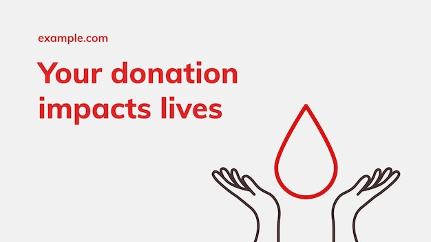 Donatie heeft invloed op levenssjabloon vector gezondheid liefdadigheid advertentiebanner