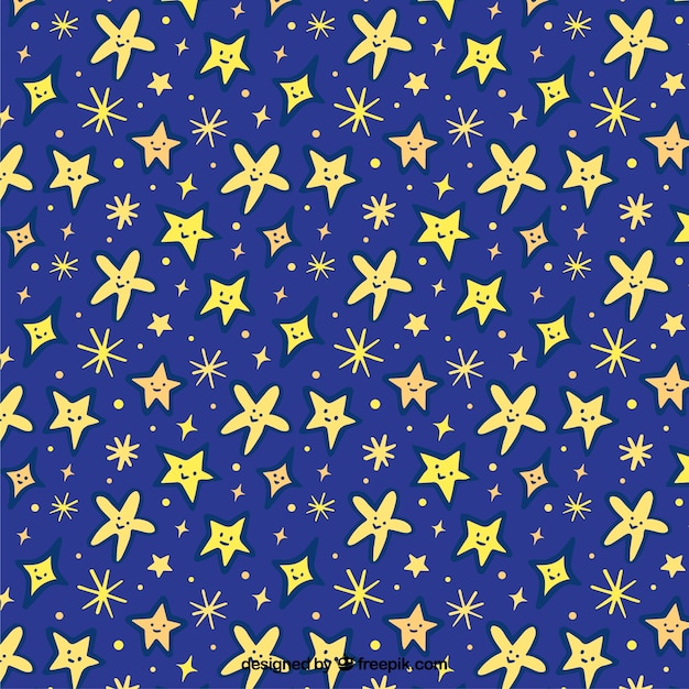 Donkerblauw patroon met sterren