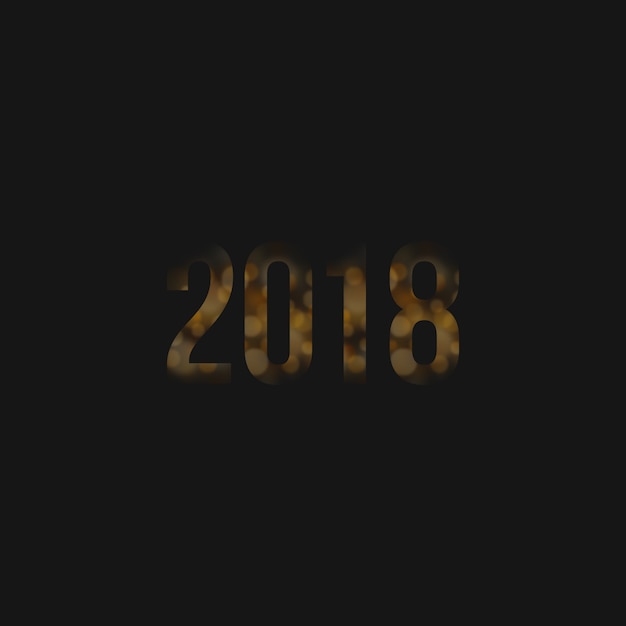 Donkere achtergrond van het nieuwe jaar 2018