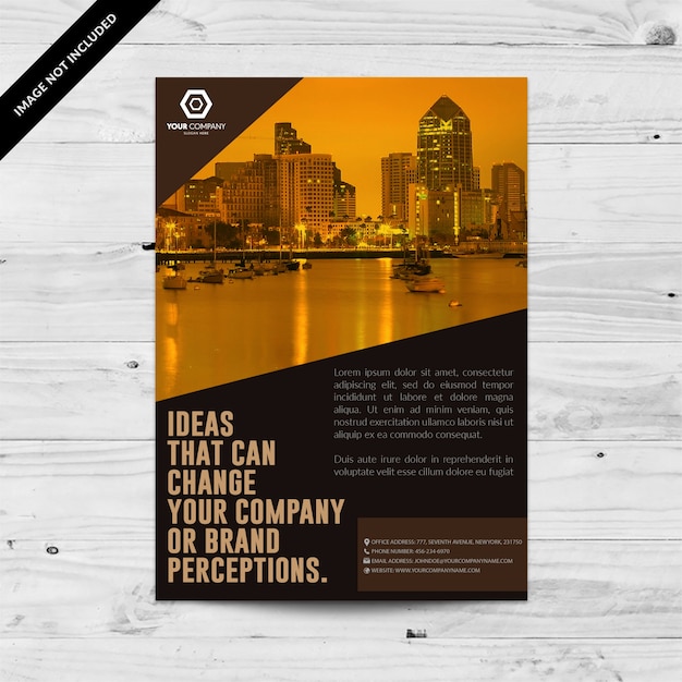 Donkere business flyer