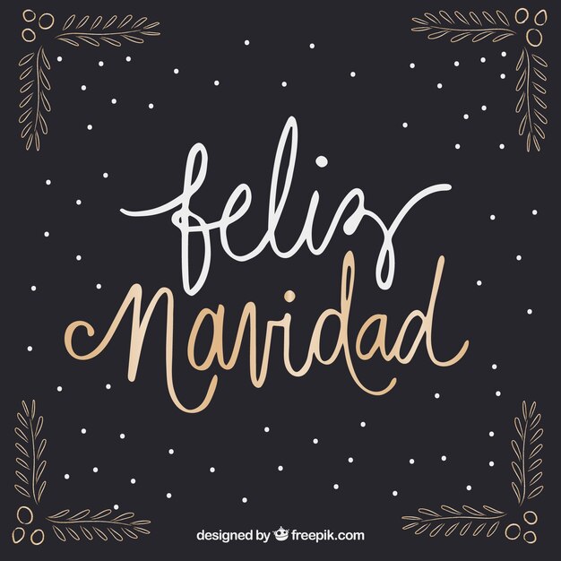 Donkere feliz navidad belettering achtergrond