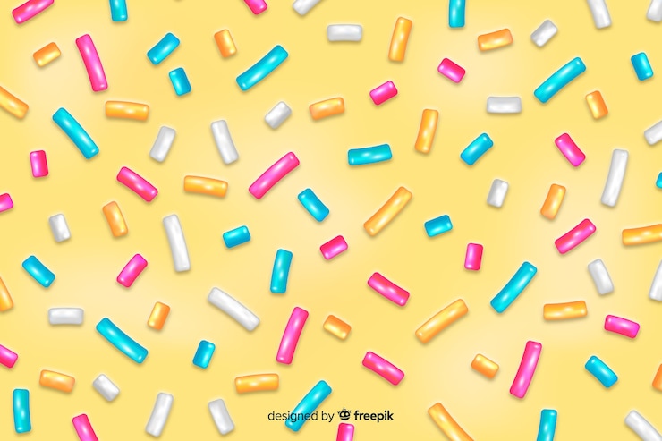 Gratis Vector donut glazuur achtergrond in plat ontwerp