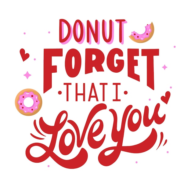 Donut vergeet dat ik van je hou bericht