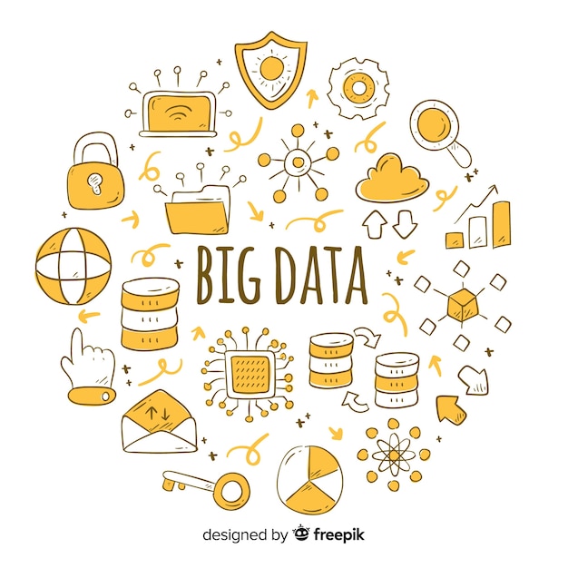 Doodle big data-achtergrond