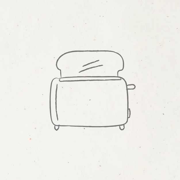 Gratis vector doodle brood broodrooster ontwerp resource vector