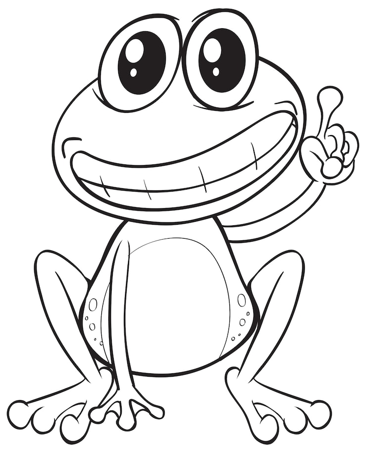 Gratis Vector doodle dier voor kleine kikker