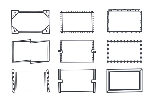 Doodle frame ornament pakket