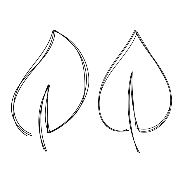 Gratis vector doodle lines laat twee achter.