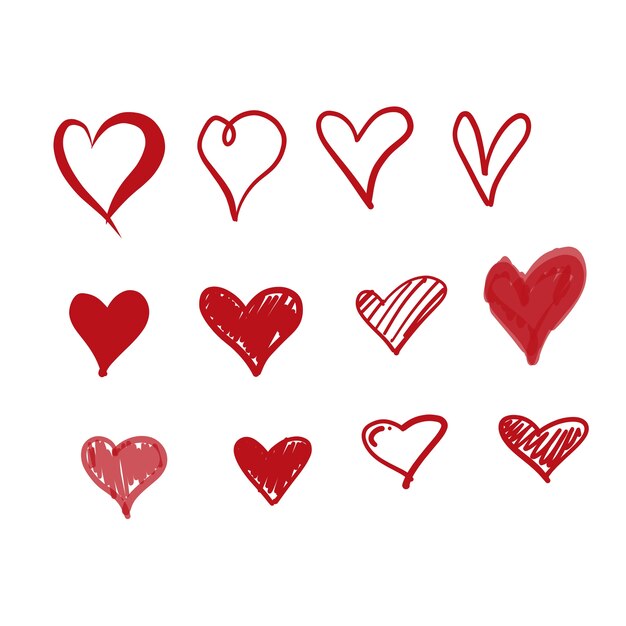 Doodle love icon