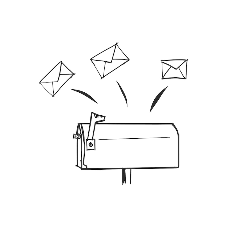 Gratis Vector doodle mailbox