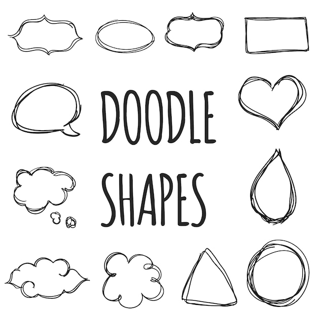 Gratis vector doodle vormen