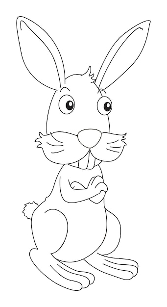 Gratis vector doodles tekendier voor konijn