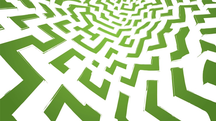 Gratis Vector doolhof op groene achtergrond