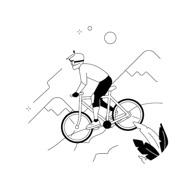 Downhill abstract concept vectorillustratie