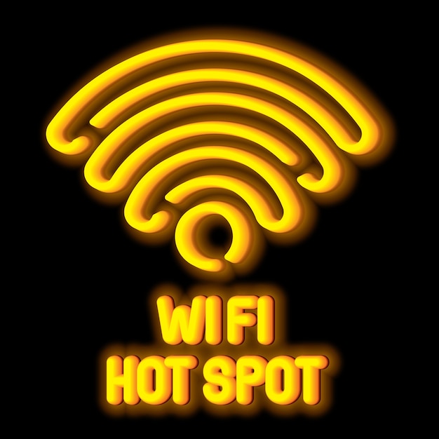 Draadloos netwerksymboolconcept met Wi Fi-hotspot