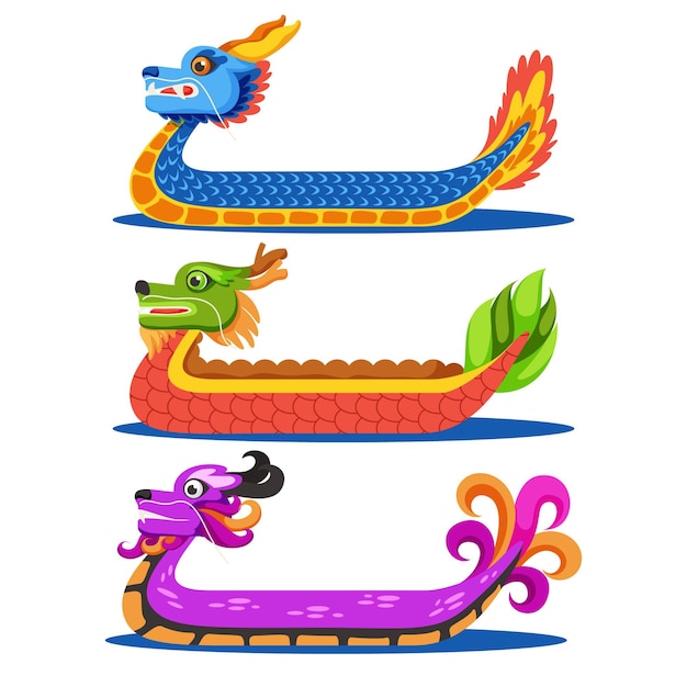 Gratis vector dragon boat collectie