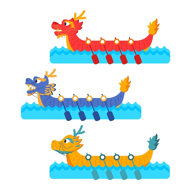 Gratis vector dragon boat pack