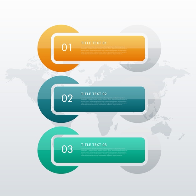 drie stappen optie infographic sjabloon voor uw bedrijf presentatie of workflow-ingang