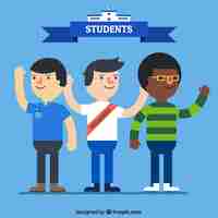 Gratis vector drie studenten pack