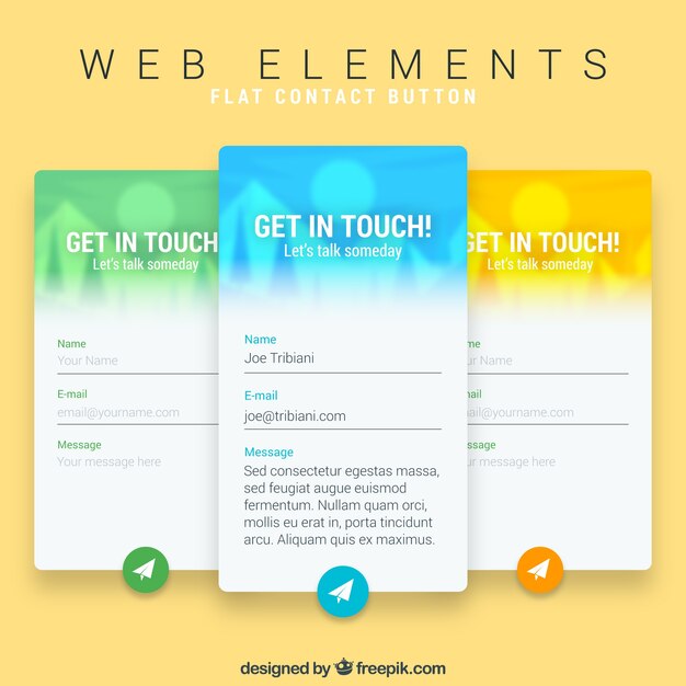 Drie web contact banners