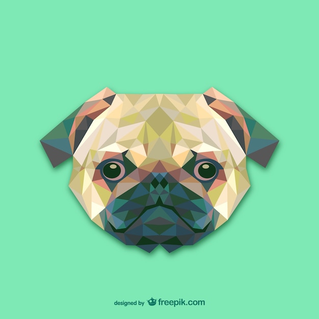 Gratis vector driehoek hond ontwerp