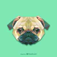 Gratis vector driehoek hond ontwerp