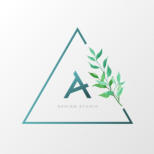 Driehoek natuurlijke logo ontwerpsjabloon voor branding, huisstijl.