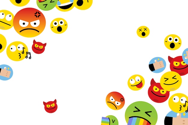 Gratis vector drijvende emoji's