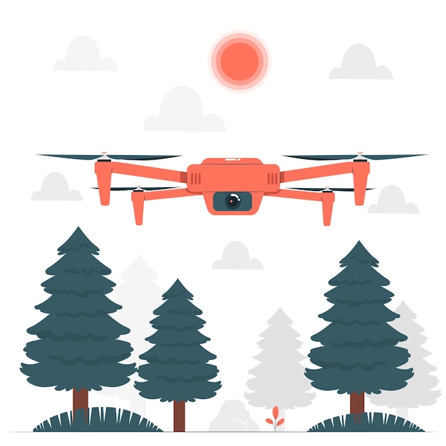 Gratis vector drone concept illustratie