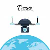 Gratis vector drone technologieontwerp