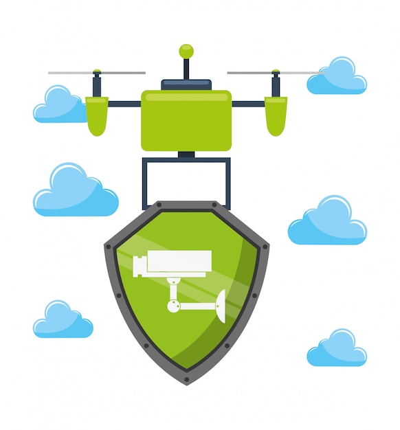 Gratis vector drone technologieontwerp